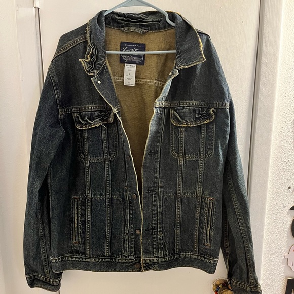 Levi’s Strauss authentic denim jean jacket mens XL dark medium wash - Picture 2 of 15